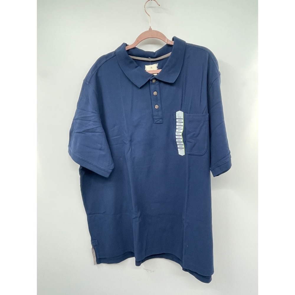 Duluth Trading Co. No Polo Shirt Men's 3XL Tall Vintage Indigo Short Sleeve NWT